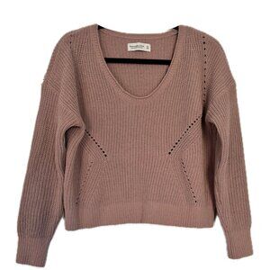 Abercrombie & Fitch Pullover Cropped Sweater in Mocha Womens XS  NWOT